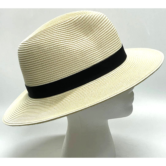 Sunday Cream Panama Hat with Black Band - Picture 3 of 9